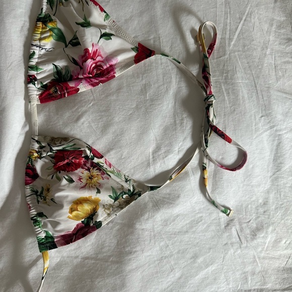 Dolce&Gabbana floral print Triangle Two-Piece Bikini Set swimwear - pink s/m - Picture 3 of 10